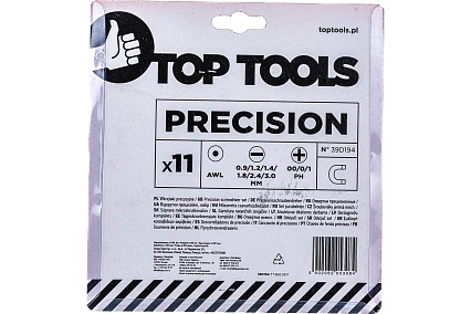 Набор прецизионных отверток Top Tools 11шт .39D194