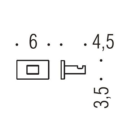 Крючок Colombo Look BLC27.HPS1 нержавеющая сталь