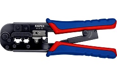 Пресс-клещи для штекеров Knipex RJ (Western), 2 гнезда, RJ 11/12, RJ 45, 190 мм, KN-975110SB
