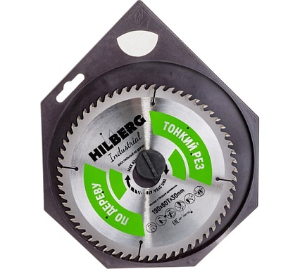 Диск пильный по дереву Industrial (190х30 мм; 60Т; тонкий рез) Hilberg HWT192