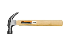 Молоток-гвоздодер с деревянной ручкой 0,45 кг Кратон 2 15 01 014