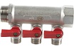 Коллектор с отсекающими шаровыми кранами EUROS 3 выхода 1" x 1/2" EU.ST3042285 3x1x12_k