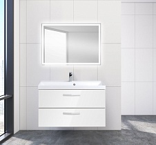 Тумба с раковиной BelBagno Aurora 90 см Bianco Lucido