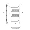 Полотенцесушитель электрический Domoterm Офелия П12 500x1000 EL, ТЭН слева, хром