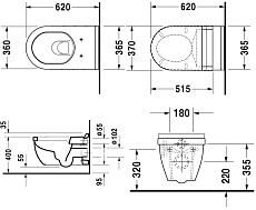 Подвесной унитаз Duravit Starck-3 22260900001