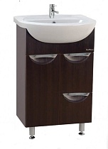 Тумба с раковиной SanMaria Милан 50, 1 ящик шоколадный