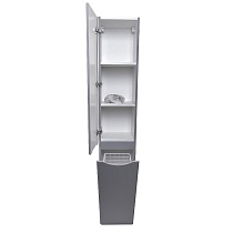 Шкаф пенал Style Line Бергамо Люкс Plus 30 см L с б/к, серый антискрейч СС-00002327