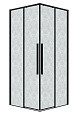 Душевой уголок Grossman Galaxy 300.K33.01.1010.21.02 100x100 шиншилла, черный матовый