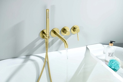 Смеситель для ванны Aquatek Европа AQ1344BG шлифованное золото Смеситель для ванны Aquatek Европа AQ1344BG шлифованное золото