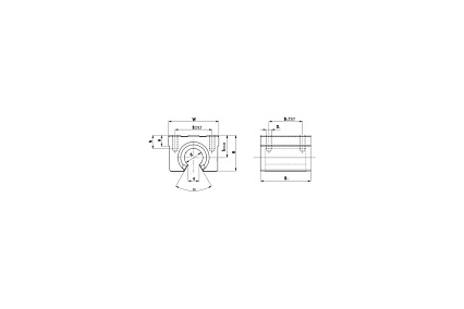 Линейный подшипник TECHNIX в сборе с корпусом SBR16-UU SBR16UUTECHNIX
