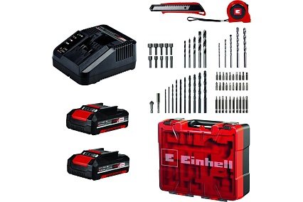 Аккумуляторная ударная дрель-шуруповерт Einhell PXC TE-CD 18/40 Li-i +64 2x2.0 Ah 4513992