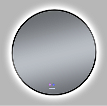 Зеркало Grossman Cosmo-норма 80x80 см с подсветкой и подогревом, черный 1980802