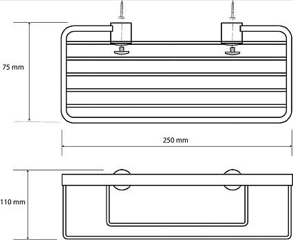 Полочка Bemeta Cytro 146208362 хром