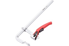 Цельнометаллическая струбцина REKON RF03-300-80 c храповиком 058107