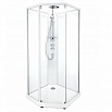 Душевая кабина IDO Showerama Comfort 100x100 пятиугольный, профиль белый, стекло прозрачное