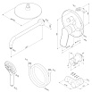 Душевой набор Am.Pm X-Joy FB85A1RH10, 250 мм, без излива