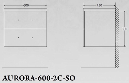 Тумба с раковиной BelBagno Aurora 60 см Rovere Tabacco