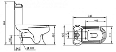 Чаша для унитаза Cezares King Palace CZR-163-T