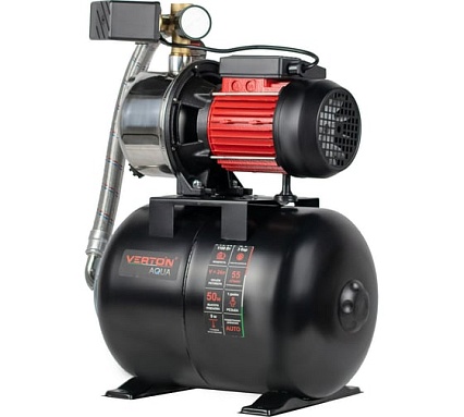 Насосная станция Verton AQUA PS1100S/24 1100 Вт, 55 л/мин, 24 л, гл. 9 м, высота 50 м, 1", 3 бар 01.13297.13552