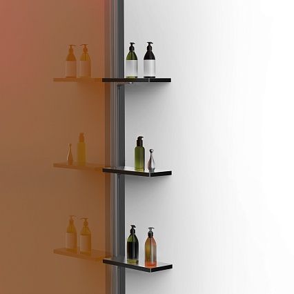 Душевая перегородка Vincea Walk-In VSW-1HWS100GSGM 100x200 вороненая сталь, янтарь