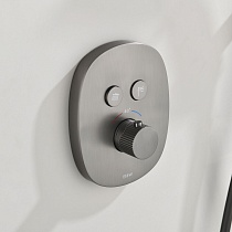 Душевой набор Black&White Gravity GH-9201-GM термостат, оружейная сталь