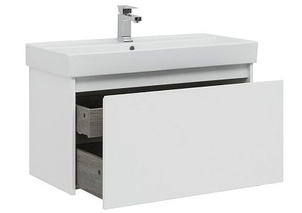 Тумба с раковиной Aquanet Nova Lite 90 см, 1 ящик