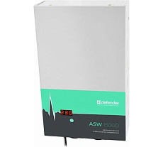 Настенный стабилизатор напряжения Defender ASW 1500D 900Вт толщина 65мм, 2 розетки 99046