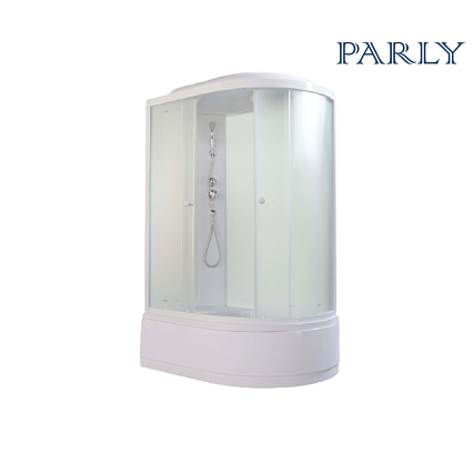 Душевая кабина Parly Bianco EB1221L 120x80 левая, жемчужное стекло, белый