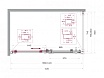 Душевой уголок BelBagno MARINO-2-AH-1-140/80-C-GM 140x80 прозрачный, оружейная сталь