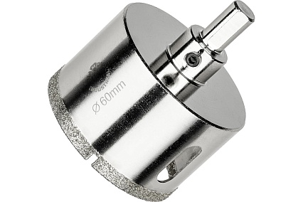Коронка алмазная по керамограниту и керамике с центрирующим сверлом 60 мм Diamond Industrial DIDCSC060