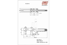 Зажим с горизонтальной рукоятью HS CLAMP HS-204-G