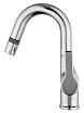 Смеситель для раковины Wonzon&Woghand WW-FE01L212-CR выдвижной излив, хром