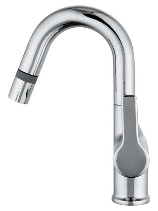 Смеситель для раковины Wonzon&Woghand WW-FE01L212-CR выдвижной излив, хром