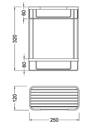 Полка Timo Nelson 150083/00 chrome