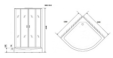 Душевая кабина Niagara Premium NG-6002-01G 100x100