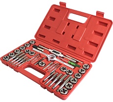 Набор метчиков и плашек Optimus М3-12, 40 предметов, метрическая резьба OPT-MTDS40