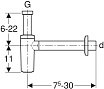 Сифон для раковины Geberit D40 151.035.21.1 хром