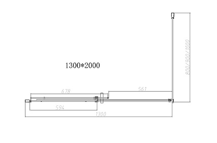 Душевой уголок Vincea Dice VSR-4D8013CLB 130x80 черный, стекло прозрачное