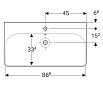 Тумба с раковиной Geberit Smyle Square 90 см белый глянцевый