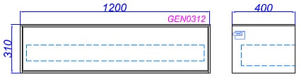 Тумба подвесная Aqwella 5 stars Genesis 120 миллениум серый