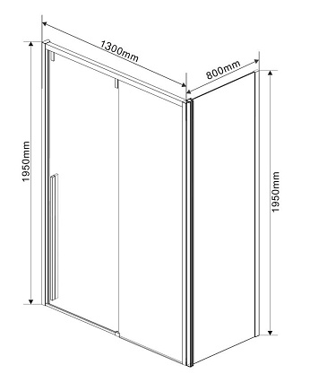 Душевой уголок Vincea Lugano VSR-1L-1 130x80 черный, прозрачный