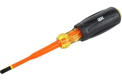 Отвертка IEK Arma2l 5 диэлектрическая slim pz/sl2x100 т3 A2L5-SC31-T3-ZS-20-100