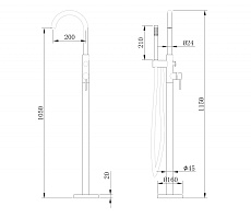 Напольный смеситель Abber Wasser Kreis AF8115RG розовое золото