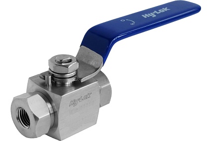 Шаровой кран Hy-Lok 105 серии из нержавеющей стали SS 316, проходной, NPT 1/2" внутр. - NPT 1/2" внутр H1B-F-8N