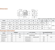 Многоступенчатый насос LEO EMH 20-3, 3,5 кВт, 380В, Qmax. 28 m3h, Hmax. 42,5 m 2180