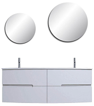 Мебель для ванной Jacob Delafon Nona 140 см, белый блестящий