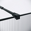 Душевая перегородка Niagara Nova NG-481-90FBLACK 90x200 рифленая/тонированная, профиль черный матовый