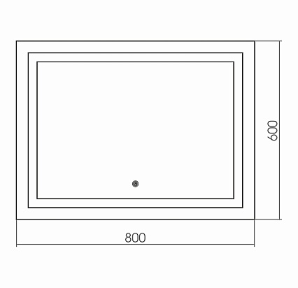 Зеркало Grossman Pragma 80x60 см с подсветкой 480600