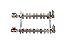 Коллектор из нержавеющей стали в сборе без расходомеров STOUT 8 выходов SMS 0912 000008