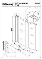 Шторка для ванны Kolpa-San Quat TP 108